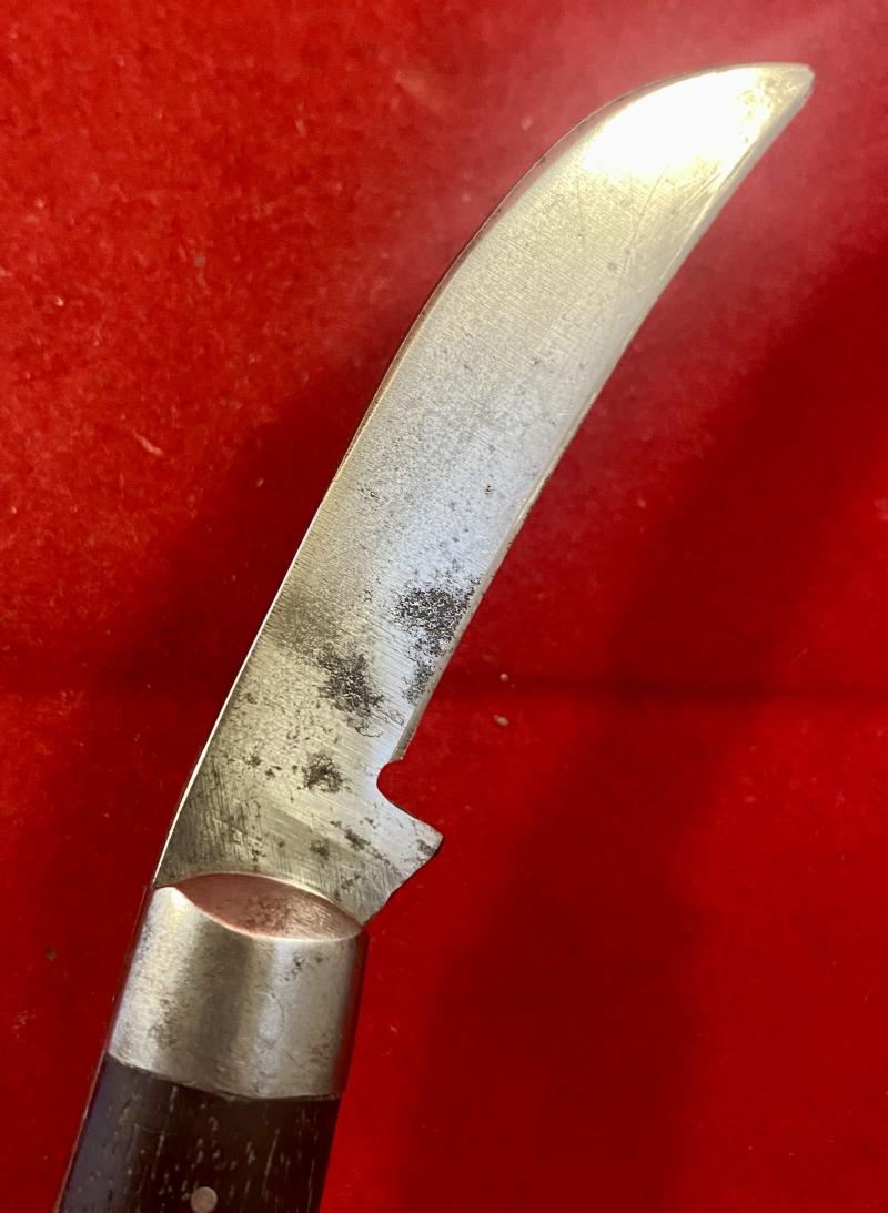 Vintage Pocket Pruning Knife with Buffalo Horn Grip by I XL George Wostenholm of Sheffield c1960
