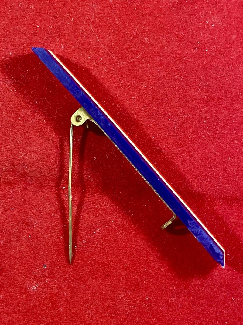 Unusual WW2 Laminated Celluloid Tricoloured Patriotic Bar Brooch c1940