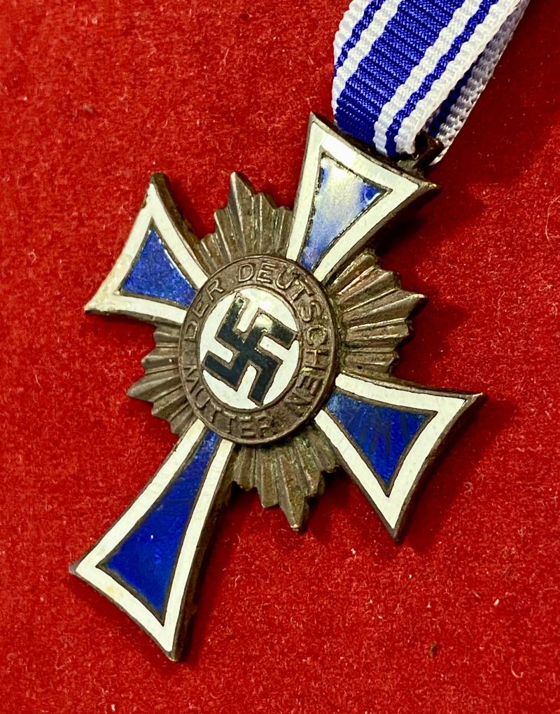 Genuine WW2 German Mother’s Cross in Bronze with a New Ribbon