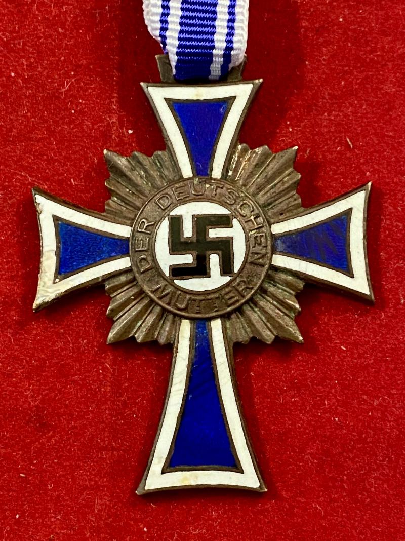 Genuine WW2 German Mother’s Cross in Bronze with a New Ribbon
