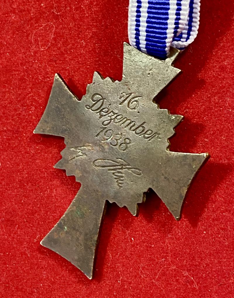 Genuine WW2 German Mother’s Cross in Bronze with a New Ribbon