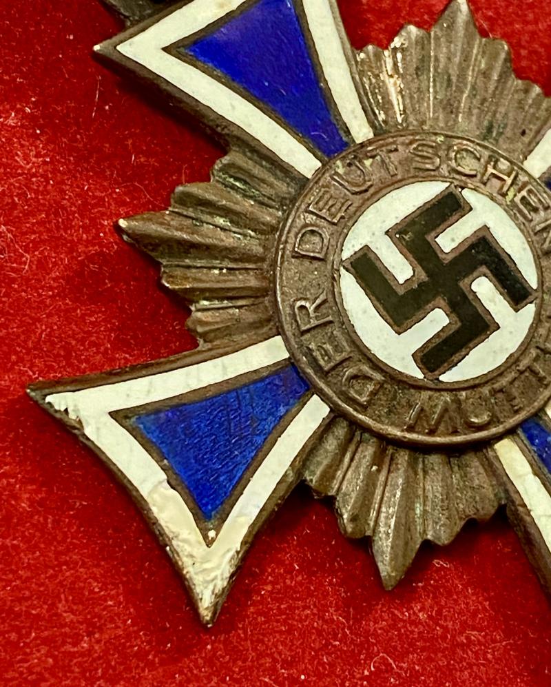 Genuine WW2 German Mother’s Cross in Bronze with a New Ribbon