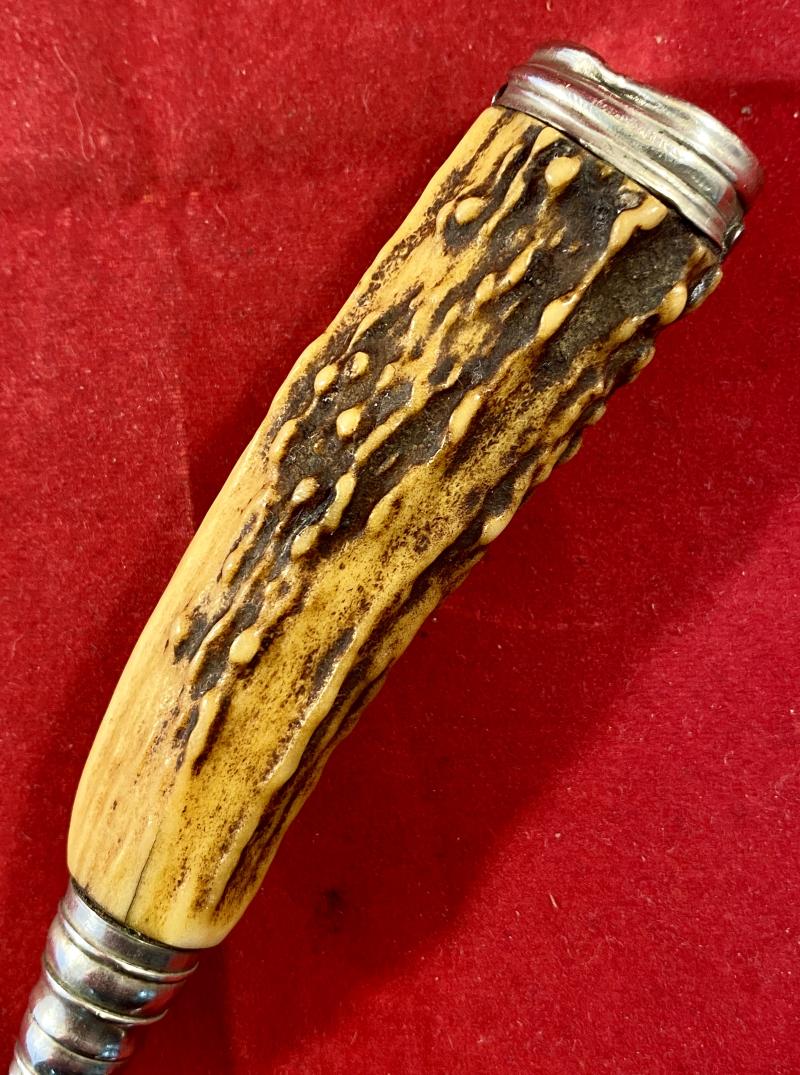 Vintage Souvenir Stag Antler Boot Knife with Original Leather Sheath – A. PETER PASSAU Germany c1930