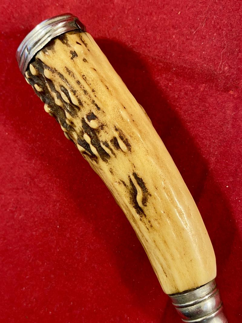 Vintage Souvenir Stag Antler Boot Knife with Original Leather Sheath – A. PETER PASSAU Germany c1930
