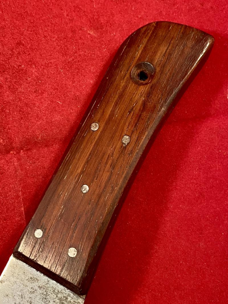 Vintage M.O.D Pattern Large Rigging Knife with Carbon Steel Blade and Rosewood Grip