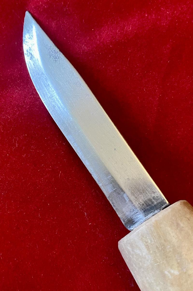 Vintage Traditional Decorated Sami Knife made from Reindeer Antler
