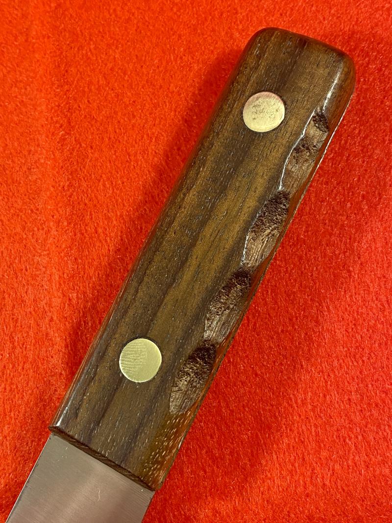 Vintage British Royal Navy Deck Knife with Leather Sheath by J. Nowill & Sons dated 1989