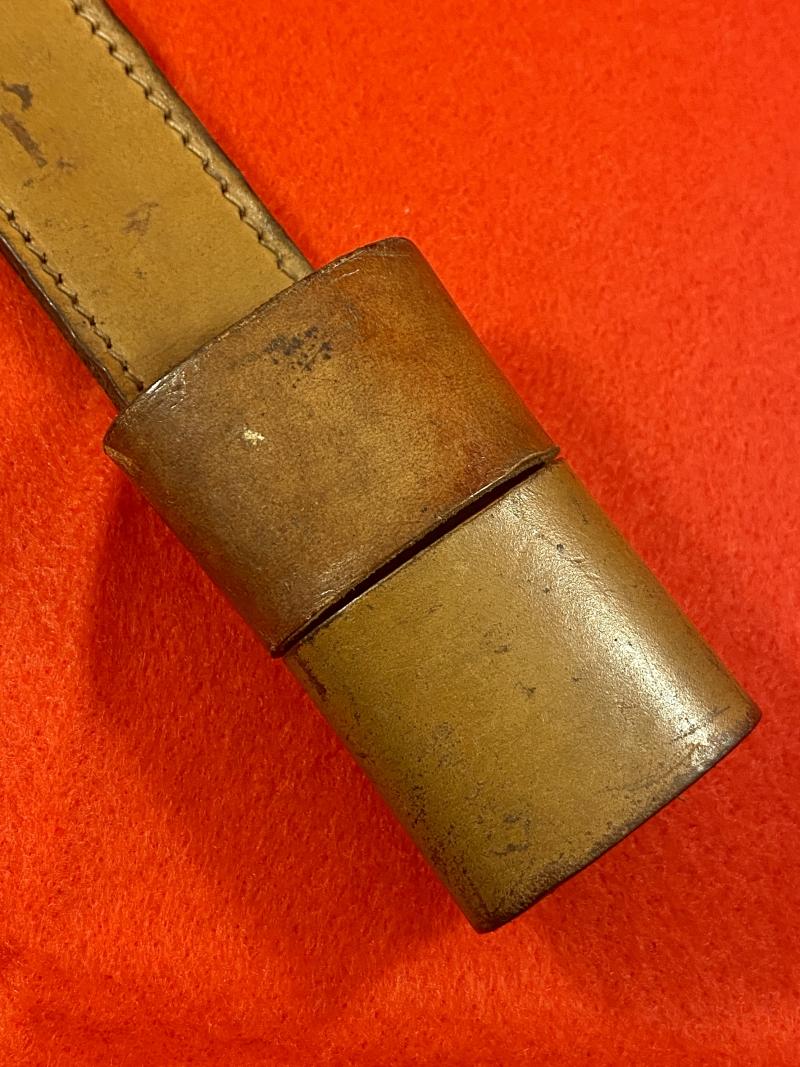Fine British WW2 P39 Home Guard Brown Leather Bayonet Frog by CS(W) Ltd dated 1940