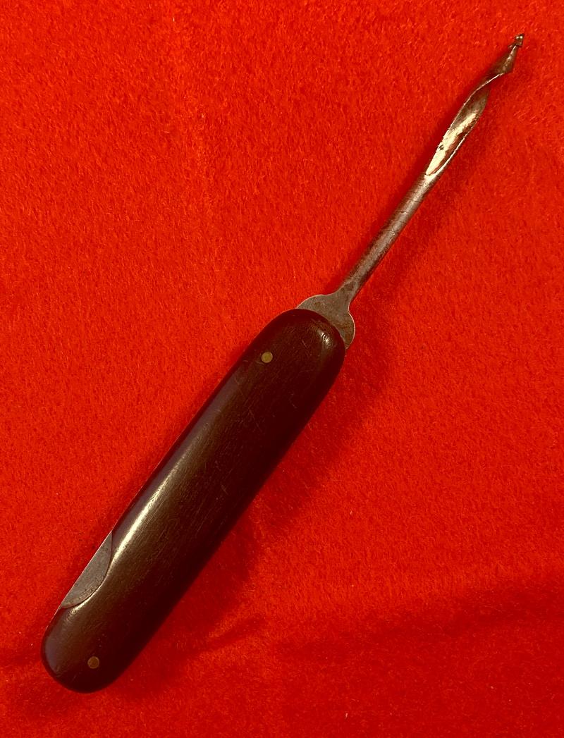 Unusual Vintage Multi-Tool Set in Leather Wrap Case marked MILBRO c1950