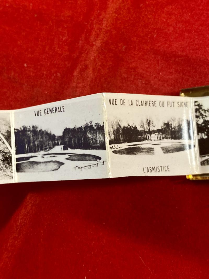 Commemorative French WW1 Gilt Metal Miniature Photo Album Pendant - Signing of WW1 armistice