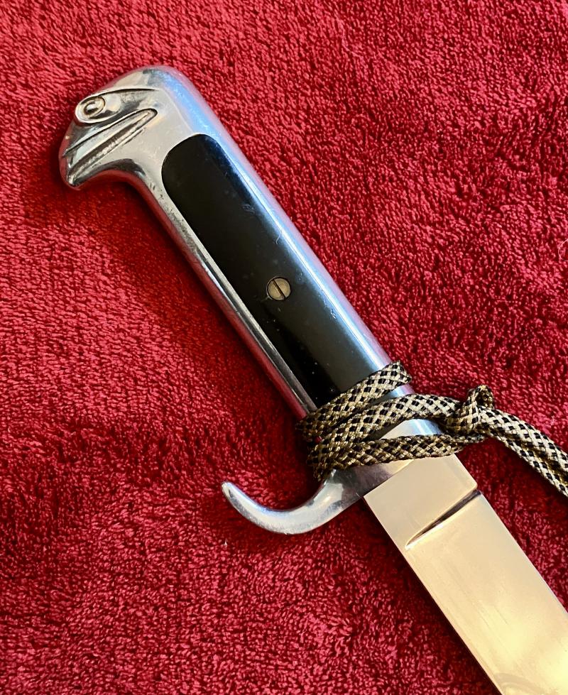 WW2 MVSN Fascist Senior Italian Officer's Dagger with rare Leather Hanger and Portepee