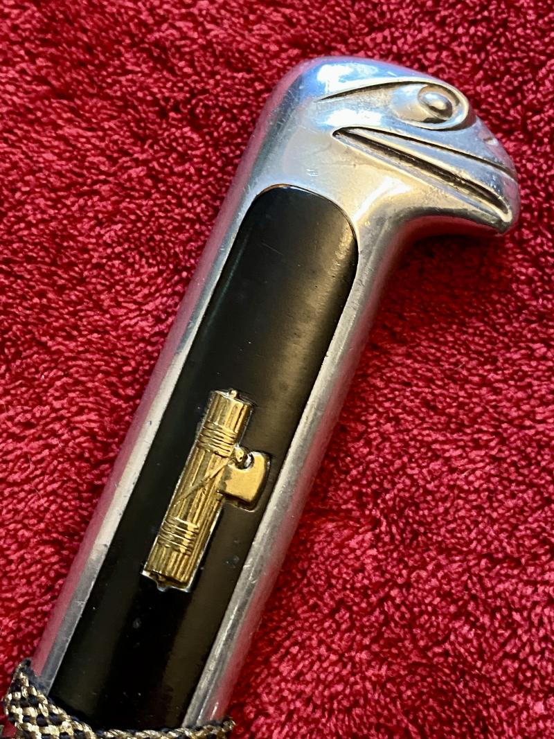 WW2 MVSN Fascist Senior Italian Officer's Dagger with rare Leather Hanger and Portepee