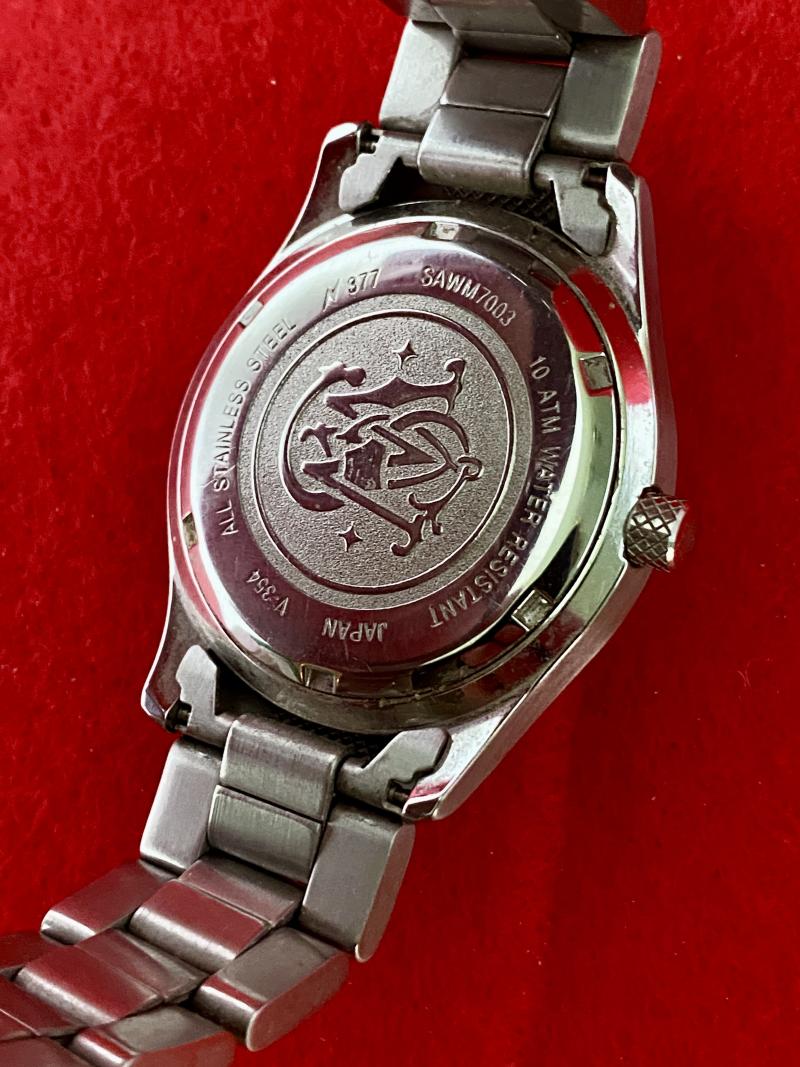 Vintage Cased Smith & Wesson Stainless Steel Quartz Wristwatch with Cream Dial and Original Case