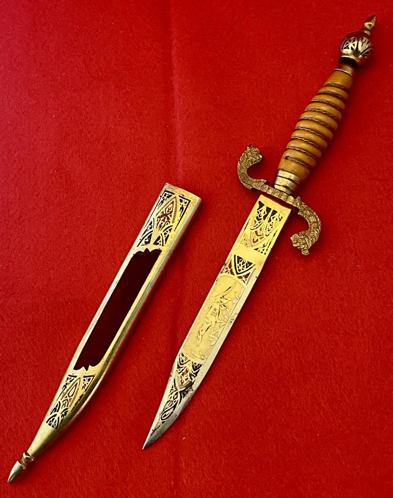 Ornate Vintage Souvenir Spanish “Toledo” Dagger with 5.5