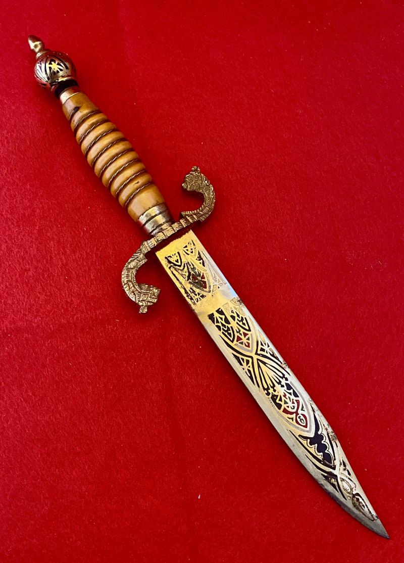 Ornate Vintage Souvenir Spanish “Toledo” Dagger with 5.5