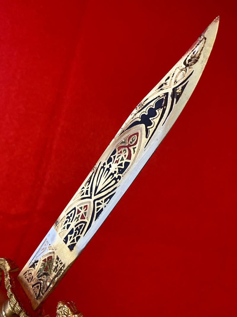 Ornate Vintage Souvenir Spanish “Toledo” Dagger with 5.5