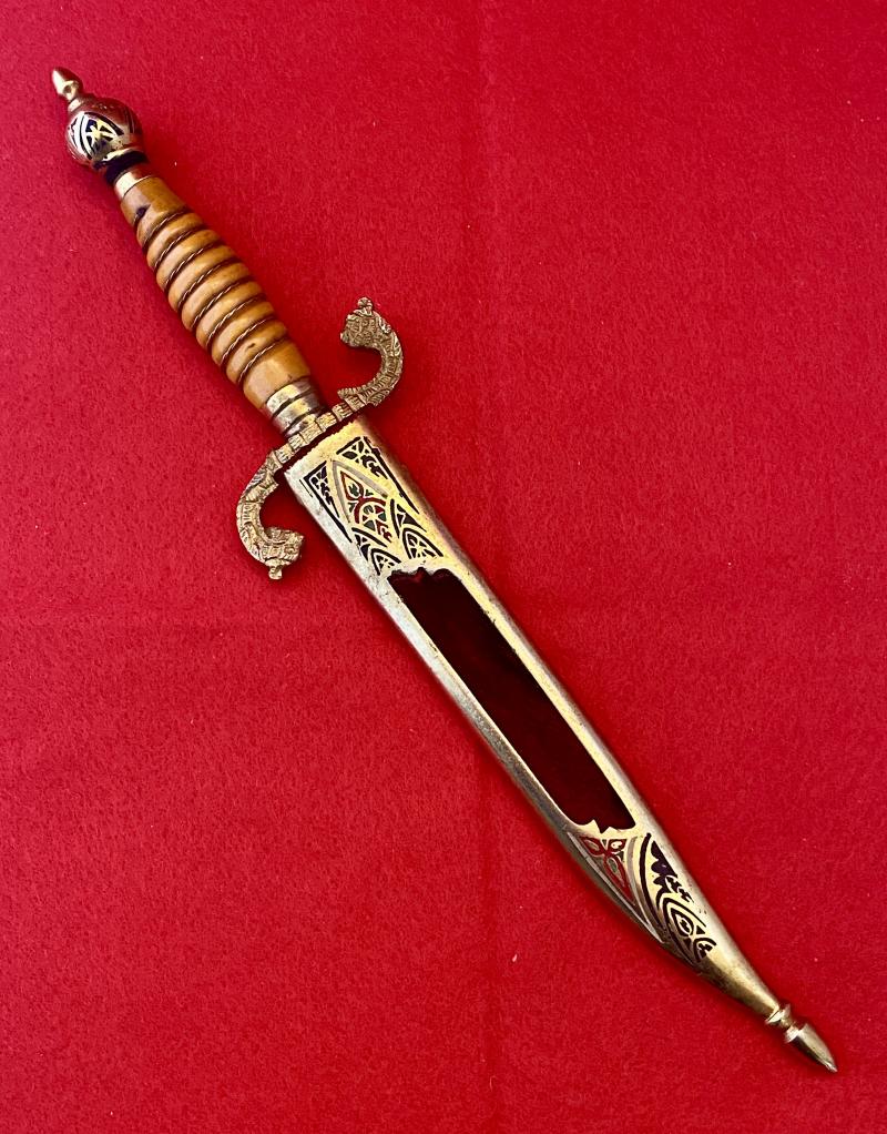 Ornate Vintage Souvenir Spanish “Toledo” Dagger with 5.5