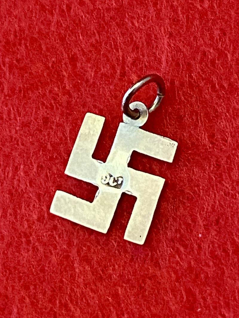 Nazi Party 9ct Gold Swastika Charm or Small Pendant