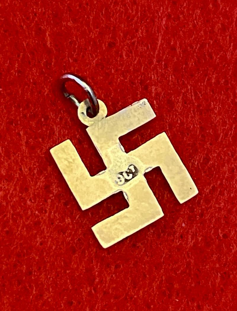 Nazi Party 9ct Gold Swastika Charm or Small Pendant