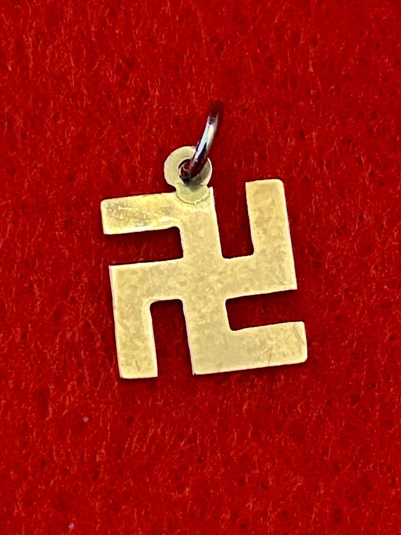 Nazi Party 9ct Gold Swastika Charm or Small Pendant