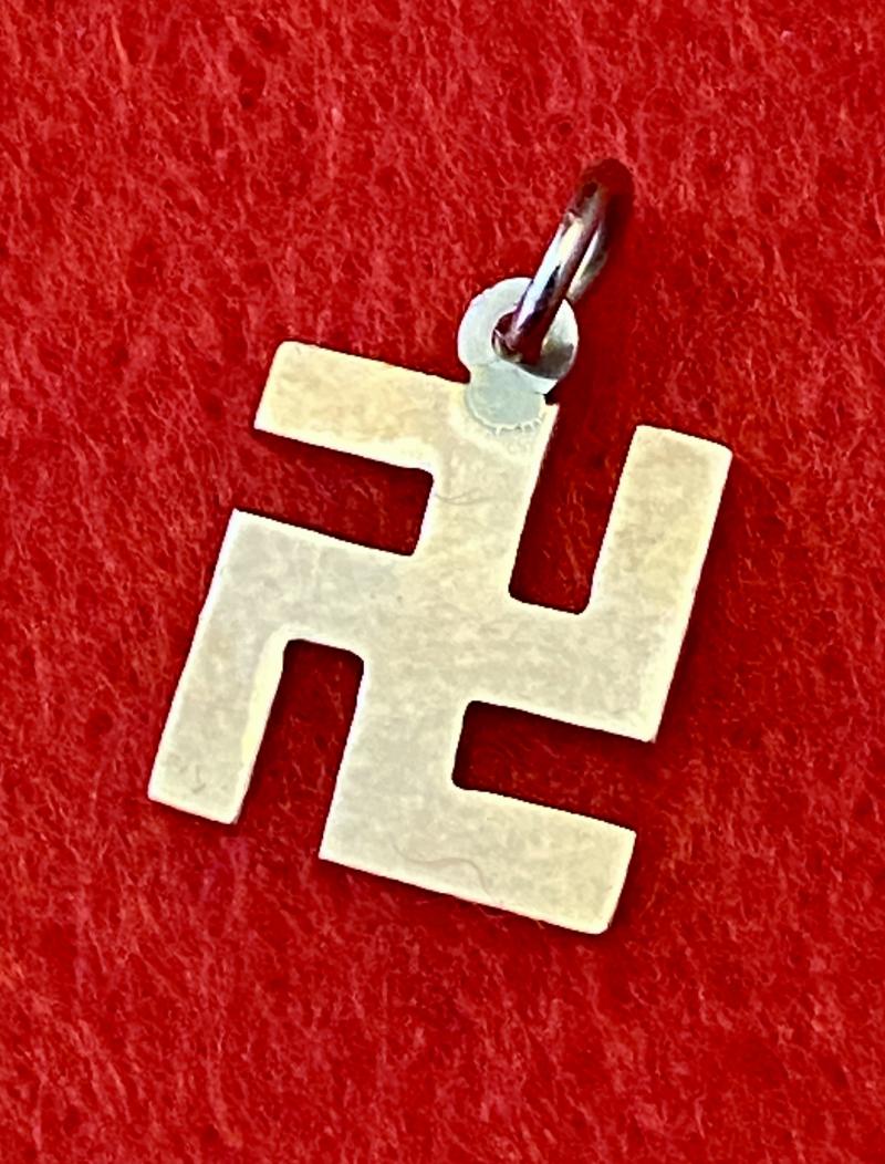 Nazi Party 9ct Gold Swastika Charm or Small Pendant