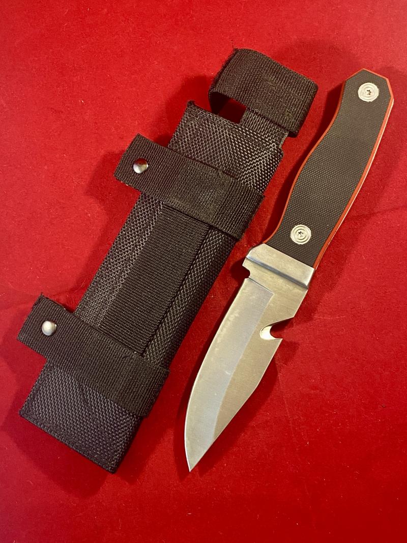 Mint Vintage Anglo Arms Nomad II Fixed Blade Survival Knife with a Nylon Sheath